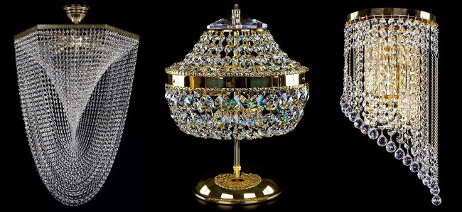 ISTORIC lustre cristal Bohemia Artglass