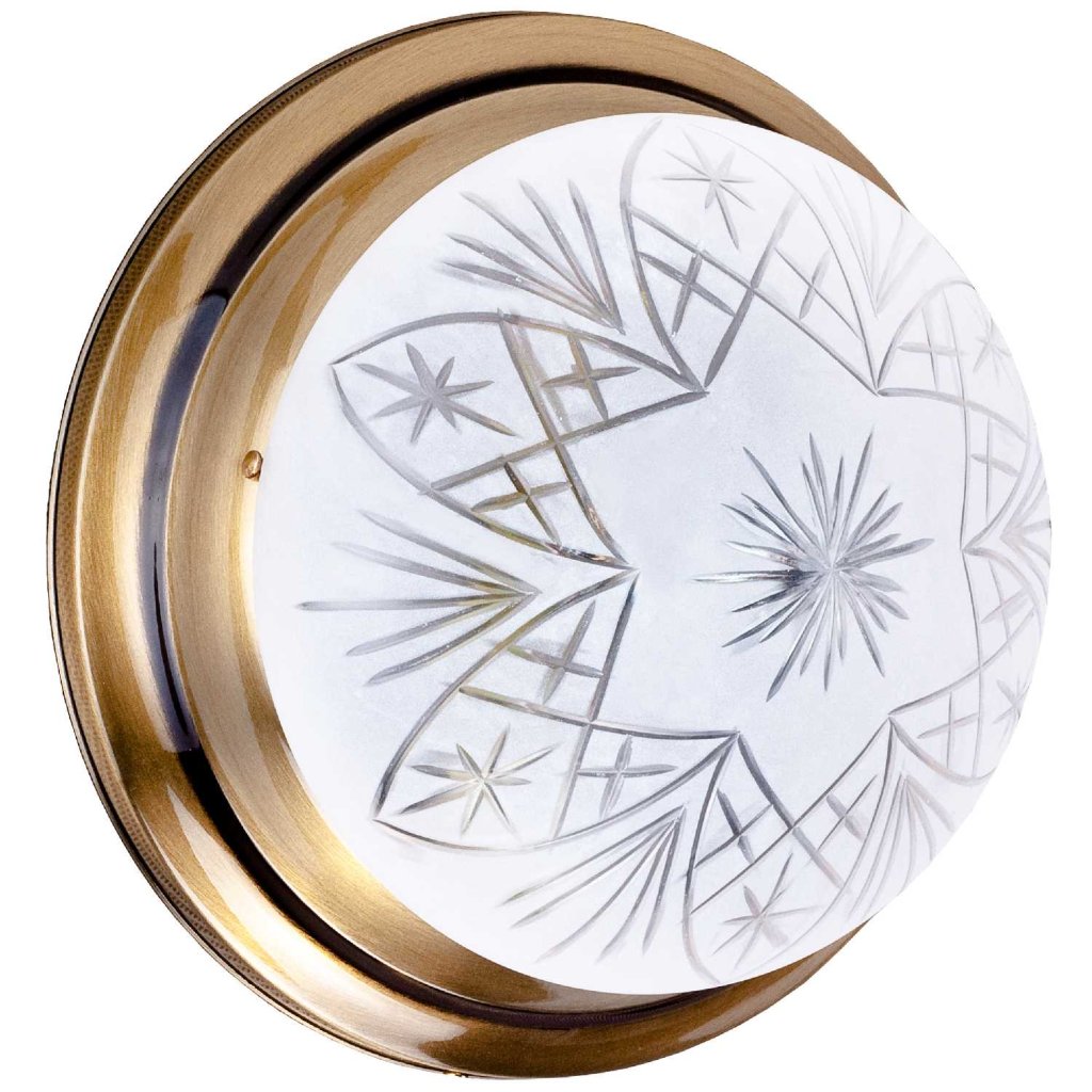 Plafoniera design clasic Ouro II 29cm steel auriu antic, Promotii lustre, reduceri⭐ corpuri de iluminat, mobila si decoratiuni de interior si exterior.⭕Oferte Pret redus online ➽ www.evalight.ro❗ a