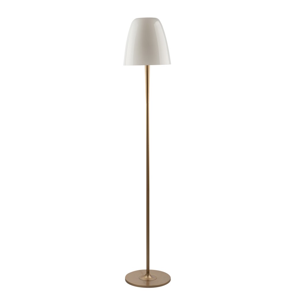 Lampadar, Lampa de podea design deosebit Ares auriu/ alb, Lampadare moderne de podea⭐ modele elegante pentru iluminat camera living dormitor.✅DeSiGn decorativ de lux unic!❤️Promotii lampi❗ ➽www.evalight.ro. Alege corpuri de iluminat de podea pt interior cu reader LED, ieftine de calitate deosebita la cel mai bun pret. a