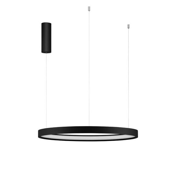 Lustra LED suspendata design modern circular PERRINE D-60cm neagra, Promotii lustre, reduceri⭐ corpuri de iluminat, mobila si decoratiuni de interior si exterior.⭕Oferte Pret redus online ➽ www.evalight.ro❗ a