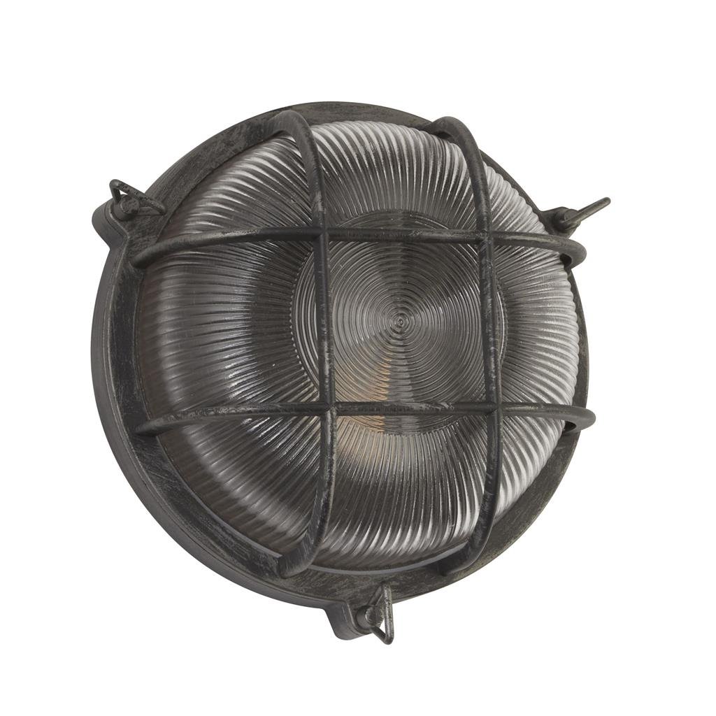 Aplica de perete sau tavan design industrial IP44 Bulkhead Round, Aplice de exterior clasice, rustice, traditionale⭐ lampi de perete pentru iluminat exterior terasa casa.✅Design decorativ unic!❤️Promotii online❗ ➽www.evalight.ro. Alege oferte la corpuri de iluminat exterior rezistente la apa tip felinar din metal antichizat, abajur din sticla cu decor ornamental, bec LED si lumina ambientala, ieftine si de lux, calitate deosebita la cel mai bun pret. a