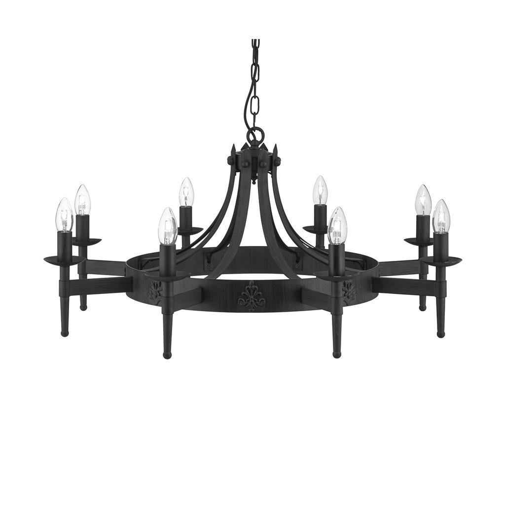 Candelabru stil rustic Cartwheel II 8L, Candelabre si Lustre moderne elegante⭐ modele clasice de lux pentru living, bucatarie si dormitor.✅ DeSiGn actual Top 2020!❤️Promotii lampi❗ ➽ www.evalight.ro. Oferte corpuri de iluminat suspendate pt camere de interior (înalte), suspensii (lungi) de tip lustre si candelabre, pendule decorative stil modern, clasic, rustic, baroc, scandinav, retro sau vintage, aplicate pe perete sau de tavan, cu cristale, abajur din material textil, lemn, metal, sticla, bec Edison sau LED, ieftine de calitate deosebita la cel mai bun pret. a