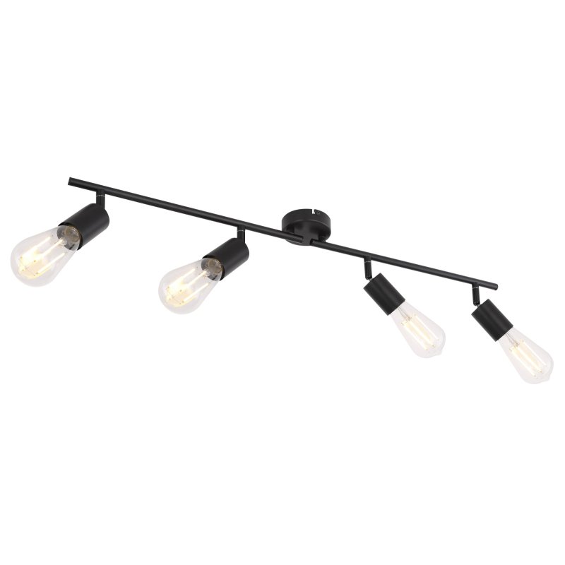 Lustra cu 4 spoturi directionabile design modern MARTHA negru, Plafoniere cu 4 spoturi, LED⭐ modele moderne corpuri de iluminat tip spoturi aplicate pe tavan sau perete.✅Design decorativ unic!❤️Promotii lampi❗ ➽ www.evalight.ro. Alege oferte lustre de iluminat interior tip plafoniere si aplice cu 4 spoturi pe bara cu lumina LED si directie reglabila pentru living, dormitor, bucatarie, baie, hol, camera copii, calitate de lux la cel mai bun pret. a