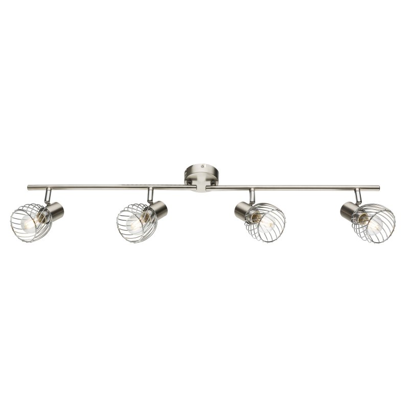 Plafoniera cu 4 spoturi design industrial TEXAS nichel, crom, Plafoniere cu spoturi, LED⭐ modele moderne corpuri de iluminat tip spoturi aplicate pe tavan sau perete.✅Design decorativ unic!❤️Promotii lampi❗ ➽ www.evalight.ro. Alege lustre de iluminat interior tip plafoniere si aplice cu 4 spoturi pe bara cu lumina LED si directie reglabila pentru living, dormitor, bucatarie, baie, hol, camera copii, calitate de lux la cel mai bun pret. a