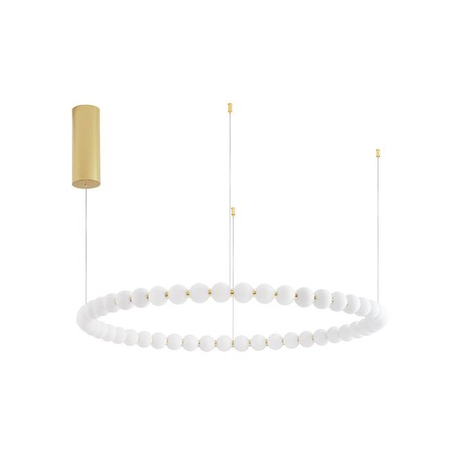 Lustra LED suspendata, dimabila, deosebita design lux PERLA opal, auriu 104cm, Lustre LED cu telecomanda, dimabile⭐ modele moderne corpuri de iluminat LED cu telecomanda.✅Lampi DeSiGn LED decorativ❗ ➽www.evalight.ro a