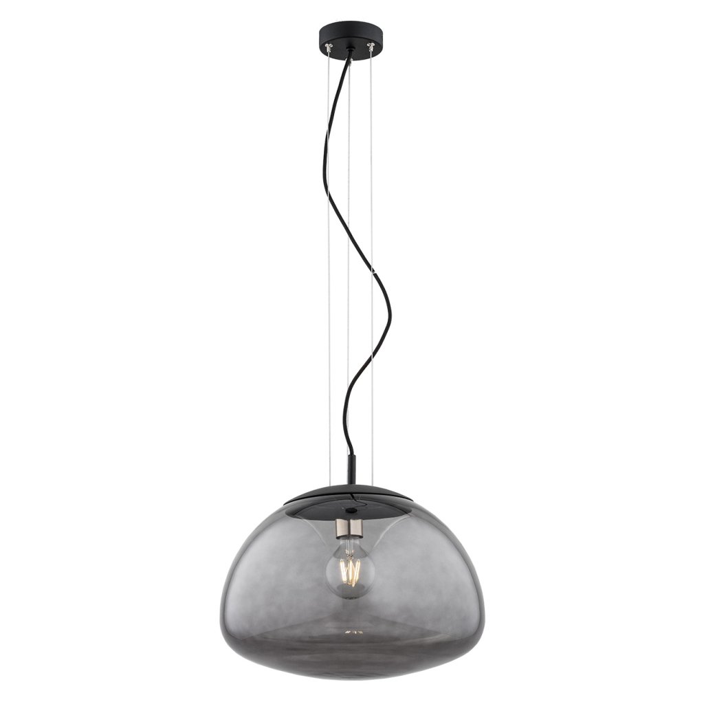 Pendul design modern TRINI negru 40cm, Pendule / Lustre suspendate moderne, LED⭐ modele elegante pentru bucatarie, living dormitor.✅DeSiGn decorativ unic!❤️Promotii lampi❗ ➽www.evalight.ro. Alege corpuri de iluminat suspendate pt interior stil modern, suspensii de tip pendule cu cristale, abajur material textil, lemn, metal, sticla, bec tip lumanare Edison sau LED, ieftine si de lux, calitate deosebita la cel mai bun pret. a