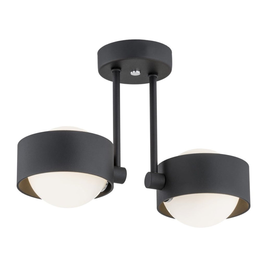 Plafoniera cu 2 spoturi design minimalist Massimo plus negru, Plafoniere moderne, LED⭐ modele elegante pentru living, dormitor, bucatarie sau hol.✅DeSiGn decorativ actual unic!❤️Promotii lampi❗ ➽www.evalight.ro. Alege corpuri de iluminat interior de tip plafoniera, lustre aplicate de tavan si perete pt camere casa, ieftine si de lux, calitate deosebita la cel mai bun pret. a