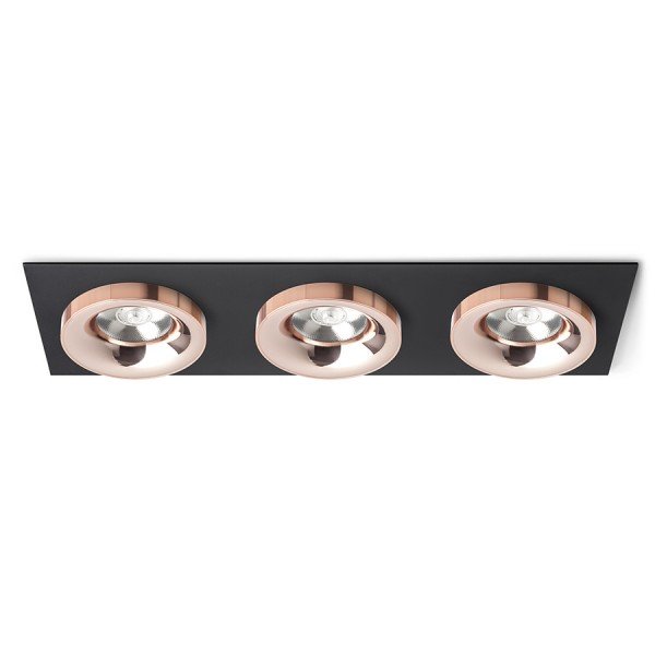 Spot LED incastrabil tavan SHARM SQ III negru/cupru/cupru, Spoturi incastrate tavan / perete, LED⭐ modele moderne pentru baie, living, dormitor, bucatarie, hol.✅Design decorativ unic!❤️Promotii lampi❗ ➽ www.evalight.ro. Alege corpuri de iluminat interior de tip spot-uri incastrabile cu LED, cu lumina calda, alba rece sau neutra, montare in tavanul fals rigips, mobila, pardoseala, beton, ieftine de calitate la cel mai bun pret. a