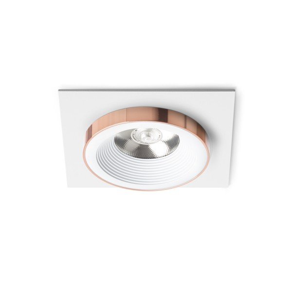 Spot LED incastrabil tavan SHARM alb/cupru, Spoturi incastrate tavan / perete, LED⭐ modele moderne pentru baie, living, dormitor, bucatarie, hol.✅Design decorativ unic!❤️Promotii lampi❗ ➽ www.evalight.ro. Alege corpuri de iluminat interior de tip spot-uri incastrabile cu LED, cu lumina calda, alba rece sau neutra, montare in tavanul fals rigips, mobila, pardoseala, beton, ieftine de calitate la cel mai bun pret. a