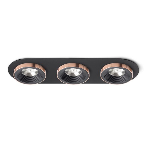 Spot LED incastrabil tavan SHARM R III negru/negru/cupru, Spoturi incastrate tavan / perete, LED⭐ modele moderne pentru baie, living, dormitor, bucatarie, hol.✅Design decorativ unic!❤️Promotii lampi❗ ➽ www.evalight.ro. Alege corpuri de iluminat interior de tip spot-uri incastrabile cu LED, cu lumina calda, alba rece sau neutra, montare in tavanul fals rigips, mobila, pardoseala, beton, ieftine de calitate la cel mai bun pret. a