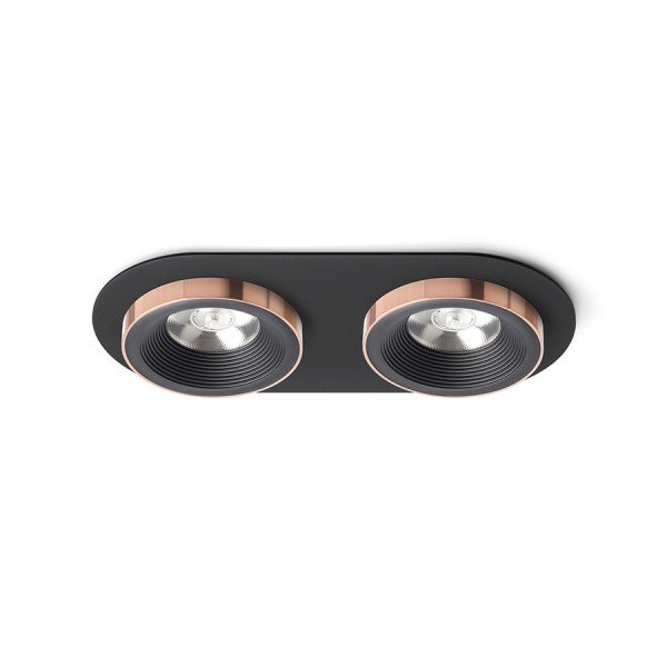 Spot LED incastrabil tavan SHARM R II negru/negru/cupru, Spoturi incastrate tavan / perete, LED⭐ modele moderne pentru baie, living, dormitor, bucatarie, hol.✅Design decorativ unic!❤️Promotii lampi❗ ➽ www.evalight.ro. Alege corpuri de iluminat interior de tip spot-uri incastrabile cu LED, cu lumina calda, alba rece sau neutra, montare in tavanul fals rigips, mobila, pardoseala, beton, ieftine de calitate la cel mai bun pret. a