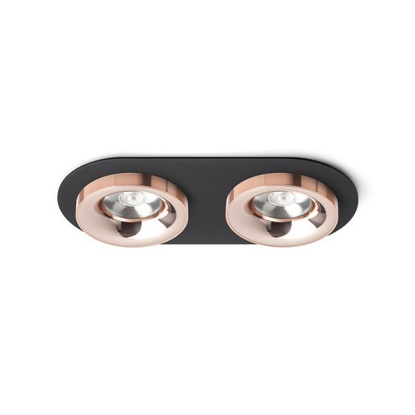 Spot LED incastrabil tavan SHARM R II negru/cupru/cupru, Spoturi incastrate tavan / perete, LED⭐ modele moderne pentru baie, living, dormitor, bucatarie, hol.✅Design decorativ unic!❤️Promotii lampi❗ ➽ www.evalight.ro. Alege corpuri de iluminat interior de tip spot-uri incastrabile cu LED, cu lumina calda, alba rece sau neutra, montare in tavanul fals rigips, mobila, pardoseala, beton, ieftine de calitate la cel mai bun pret. a