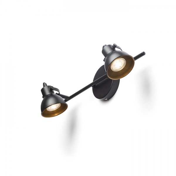 Aplica de perete cu 2 Spoturi orientabile ROSITA negru, Aplice aplicate perete sau tavan cu spoturi, LED⭐ modele moderne corpuri de iluminat tip spoturi pe bara.✅Design decorativ unic!❤️Promotii lampi❗ ➽ www.evalight.ro. Alege aplice de iluminat interior, lustre si plafoniere cu 2 spoturi cu lumina LED si directie reglabila, spot orientabil cu intrerupator, simple si ieftine de calitate la cel mai bun pret. a