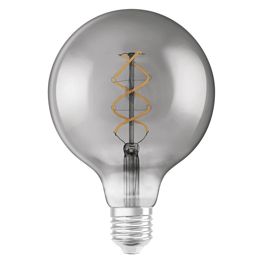 Bec E27 LED 5W OSRAM Vintage Globe 125 SPIRAL afumat? 230V EQ15 1800K, Becuri, LED⭐ modele becuri economice si puternice cu halogen, decorative vintage si clasice cu filament Edison style.✅Clasa eficienta energetica!❤️Promotii bec-uri❗ ➽ www.evalight.ro. Alege temperatura de culoare potrivita a becurilor functie de tipul de iluminat interior sau exterior: cu lumina calda, rece, naturala sau neutra. a