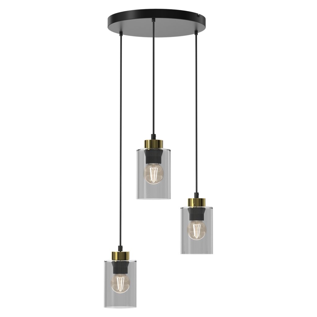 Lustra cu 3 pendule design modern Chic negru, auriu, Candelabre si Lustre moderne elegante⭐ modele clasice de lux pentru living, bucatarie si dormitor.✅ DeSiGn actual Top 2020!❤️Promotii lampi❗ ➽ www.evalight.ro. Oferte corpuri de iluminat suspendate pt camere de interior (înalte), suspensii (lungi) de tip lustre si candelabre, pendule decorative stil modern, clasic, rustic, baroc, scandinav, retro sau vintage, aplicate pe perete sau de tavan, cu cristale, abajur din material textil, lemn, metal, sticla, bec Edison sau LED, ieftine de calitate deosebita la cel mai bun pret. a