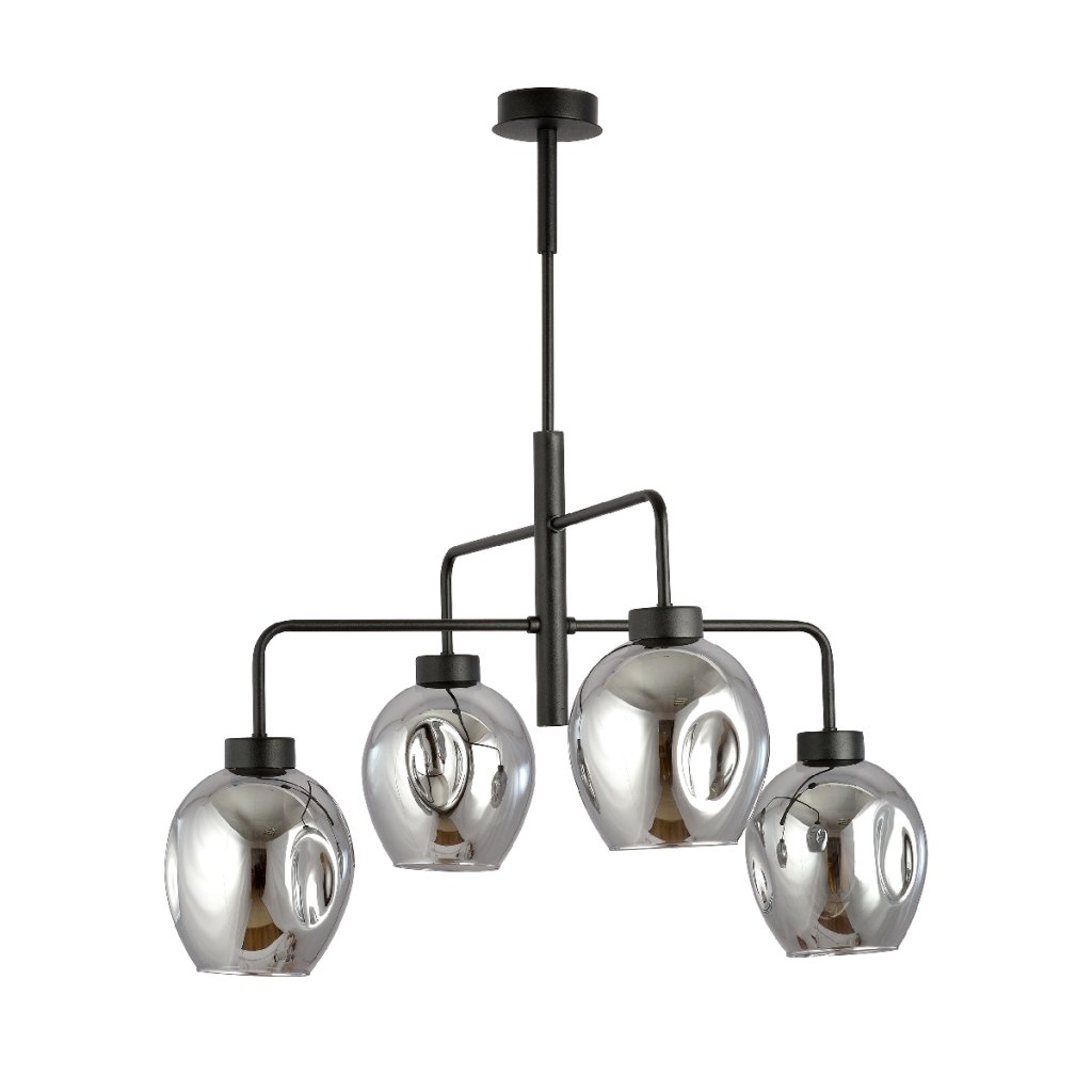 Lustra moderna cu 4 brate LUKKA 4 BLACK/GRAFIT, Candelabre si Lustre moderne⭐ modele elegante de lux pentru dormitor living, bucatarie.✅DeSiGn decorativ unic!❤️Promotii lampi❗ ➽www.evalight.ro. Alege corpuri de iluminat suspendate pt interior stil modern, suspensii de tip pendule cu cristale, abajur material textil, lemn, metal, sticla, bec tip lumanare Edison sau LED, ieftine de calitate deosebita la cel mai bun pret.

 a