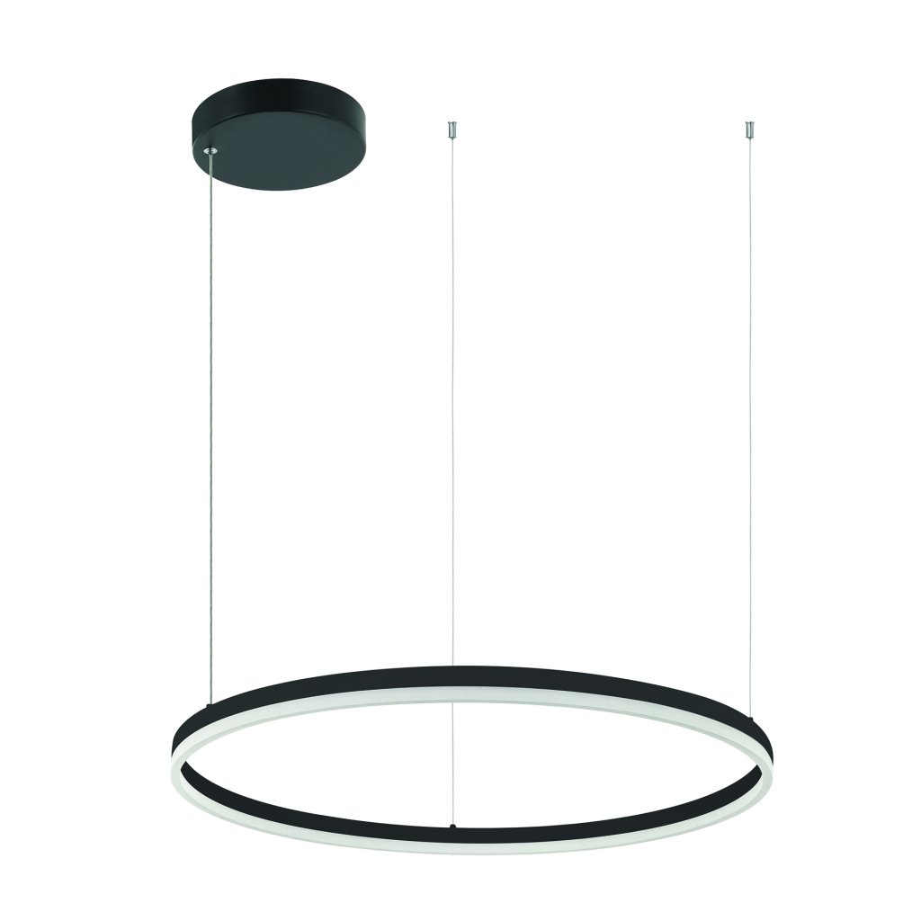 Lustra LED design modern circular ROTUNDA 80cm, negru mat, Lustre LED, moderne⭐ modele pendule pentru iluminat dormitor, living, bucatarie.✅DeSiGn decorativ unic!❤️Promotii lampi LED❗ ➽ www.evalight.ro. Alege corpuri de iluminat cu LED suspendate pt interior, suspensii elegante de lux cu cristale (becuri cu leduri si module LED integrate cu lumina calda, naturala sau rece), ieftine de calitate deosebita la cel mai bun pret.  a