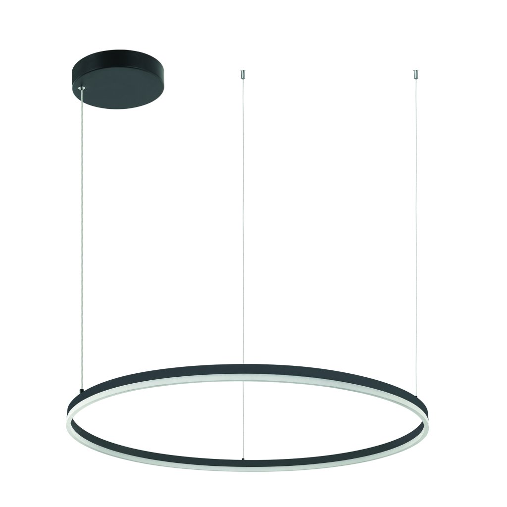 Lustra LED design modern circular ROTUNDA 120cm, negru mat, Lustre LED, moderne⭐ modele pendule pentru iluminat dormitor, living, bucatarie.✅DeSiGn decorativ unic!❤️Promotii lampi LED❗ ➽ www.evalight.ro. Alege corpuri de iluminat cu LED suspendate pt interior, suspensii elegante de lux cu cristale (becuri cu leduri si module LED integrate cu lumina calda, naturala sau rece), ieftine de calitate deosebita la cel mai bun pret.  a