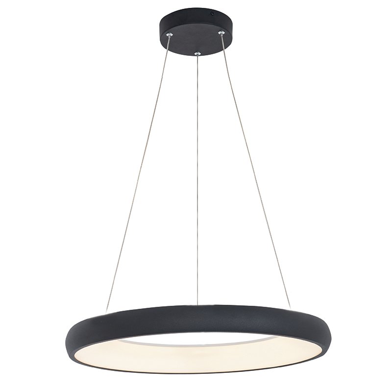 Lustra LED design modern circular Ring 60cm, Sandy Black, Lustre LED, moderne⭐ modele pendule pentru iluminat dormitor, living, bucatarie.✅DeSiGn decorativ unic!❤️Promotii lampi LED❗ ➽ www.evalight.ro. Alege corpuri de iluminat cu LED suspendate pt interior, suspensii elegante de lux cu cristale (becuri cu leduri si module LED integrate cu lumina calda, naturala sau rece), ieftine de calitate deosebita la cel mai bun pret.  a