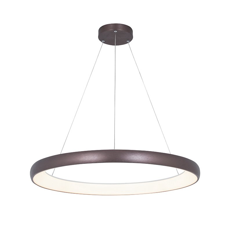 Lustra LED design modern circular Ring 80cm, Brushed Coffee, Lustre LED, moderne⭐ modele pendule pentru iluminat dormitor, living, bucatarie.✅DeSiGn decorativ unic!❤️Promotii lampi LED❗ ➽ www.evalight.ro. Alege corpuri de iluminat cu LED suspendate pt interior, suspensii elegante de lux cu cristale (becuri cu leduri si module LED integrate cu lumina calda, naturala sau rece), ieftine de calitate deosebita la cel mai bun pret.  a