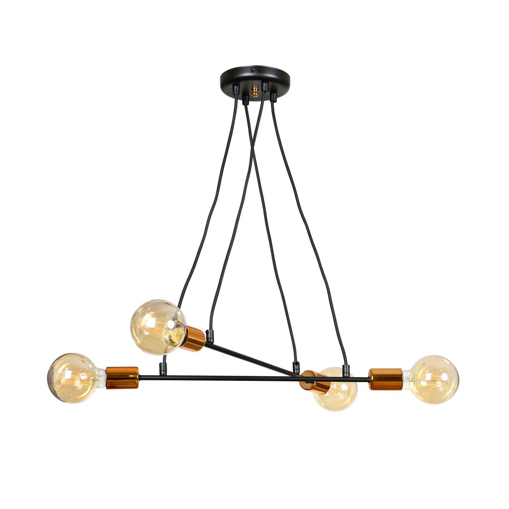 Lustra suspendata design industrial Bravo 4 negru, Pendule / Lustre suspendate moderne, LED⭐ modele elegante pentru bucatarie, living dormitor.✅DeSiGn decorativ unic!❤️Promotii lampi❗ ➽www.evalight.ro. Alege corpuri de iluminat suspendate pt interior stil modern, suspensii de tip pendule cu cristale, abajur material textil, lemn, metal, sticla, bec tip lumanare Edison sau LED, ieftine si de lux, calitate deosebita la cel mai bun pret. a