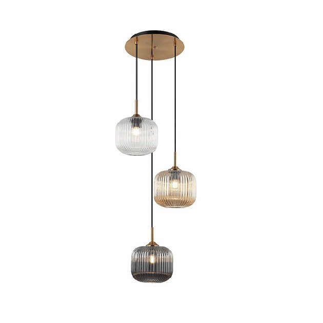 Lustra cu 3 pendule design modern Fannel MIX, Pendule / Lustre suspendate moderne, LED⭐ modele elegante pentru bucatarie, living dormitor.✅DeSiGn decorativ unic!❤️Promotii lampi❗ ➽www.evalight.ro. Alege corpuri de iluminat suspendate pt interior stil modern, suspensii de tip pendule cu cristale, abajur material textil, lemn, metal, sticla, bec tip lumanare Edison sau LED, ieftine si de lux, calitate deosebita la cel mai bun pret. a