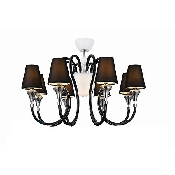 Candelabru design elegant cu 8 brate CHANDELIER, Pendule moderne si lustre tip pendul⭐ modele lampi suspenate pentru iluminat living, dormitor si bucatarie.✅DeSiGn decorativ unic!❤️Promotii❗ ➽ www.evalight.ro. Oferte NOI la corpuri de iluminat de tip suspendate pt camere de interior (tavan înalt), suspensii (lungi), candelabre elegante stil modern, clasic, rustic, scandinav, retro sau vintage, decor cu cristale, abajur din material textil, lemn, metal, sticla, bec Edison sau LED, ieftine si de lux, calitate deosebita la cel mai bun pret. a