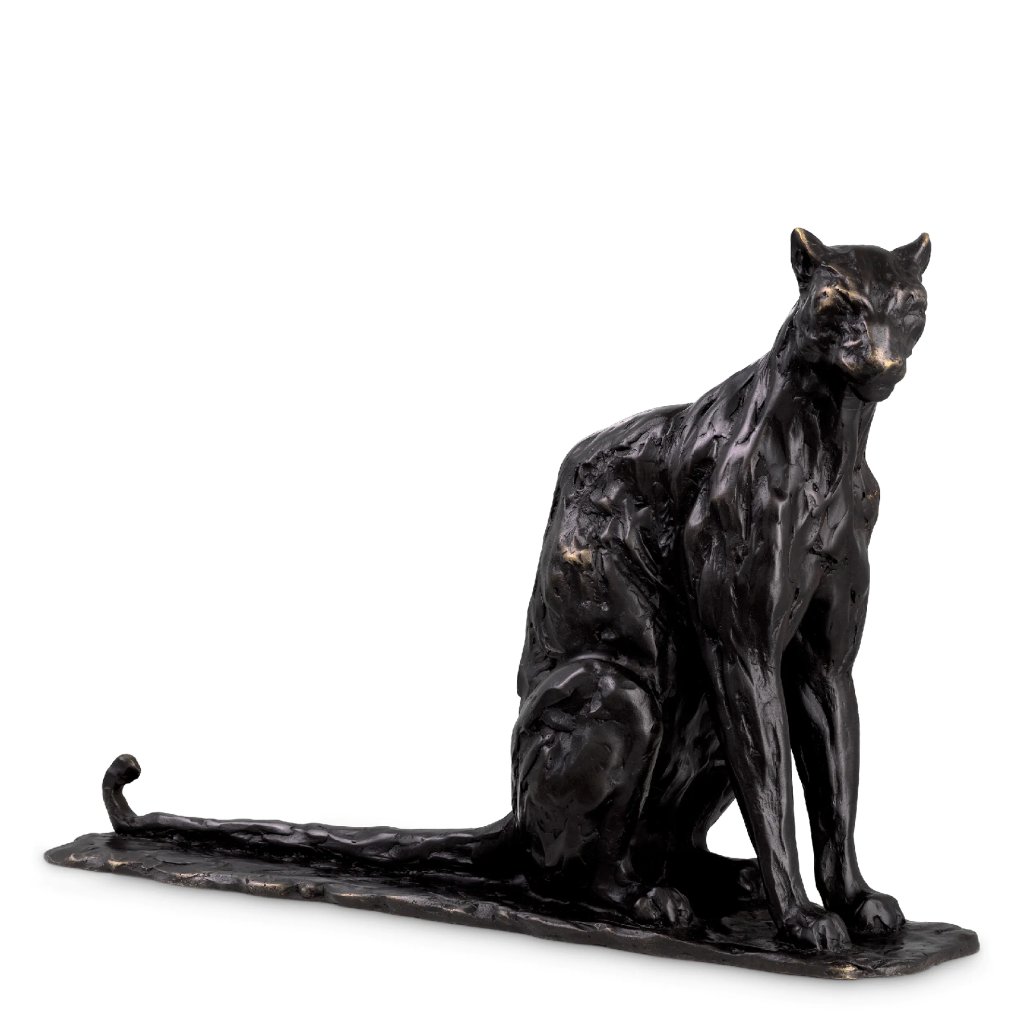 Statueta decorativa din bronz Panther, Statuete / Figurine decorative moderne⭐ decoratiuni interioare de lux, obiecte de decor ❗ ➽ www.evalight.ro.   a