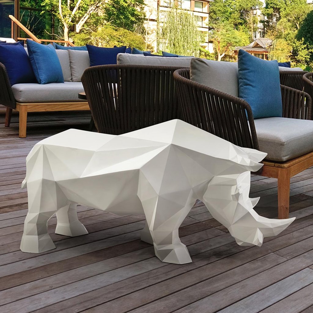 Figurina rinocer design decorativ Future Rhino, Mobila si Decoratiuni interioare moderne de lux⭐ piese de mobilier modern cu stil exclusivist pentru casa❤️ colectii dormitor si living❗ Promotii la mobila si decoratiuni✅ Intra si vezi modele ✚ poze ✚ pret ➽ www.evalight.ro. ➽ sursa ta de inspiratie online❗ Idei si tendinte de design actual pentru amenajari premium Top❗ Mobila moderna unicat cu stil elegant contemporan ultra-modern, accesorii si oglinzi decorative de perete potrivite pentru interior si exterior. Cele mai noi si apreciate stiluri la mobila si mobilier cu design original: stil industrial style, retro, vintage (boem, veche, reconditionata, realizata manual (noua nu second hand), handmade, sculptata, scandinav (nordic), clasic (baroc, glamour, romantic, art deco, boho, shabby chic, feng shui), rustic (traditional), urban minimalist. Alege cele mai frumoase si rafinate articole si obiecte decorative deosebite, textile si tesaturi scumpe, vezi seturi de mobilier modular pe colt pt spatii mici si mari, cu picioare din metal combinat cu lemn masiv, placata cu oglinda si sticla, MDF lucios de culoare alba. ✅Amenajari interioare | Living | Dormitor | Hol | Baie | Bucatarie | Sufragerie | Camera de zi / Tineret / Copii | Birou | Balcon | Terasa si Gradina |  ✅Cumpara produse design la comanda sau din stoc, oferte si reduceri speciale cu vanzare rapida din magazine la cele mai bune preturi. Te aşteptăm sa admiri calitatea superioara a produselor noastre live în showroom-urile noastre din Bucuresti si Timisoara❗  a