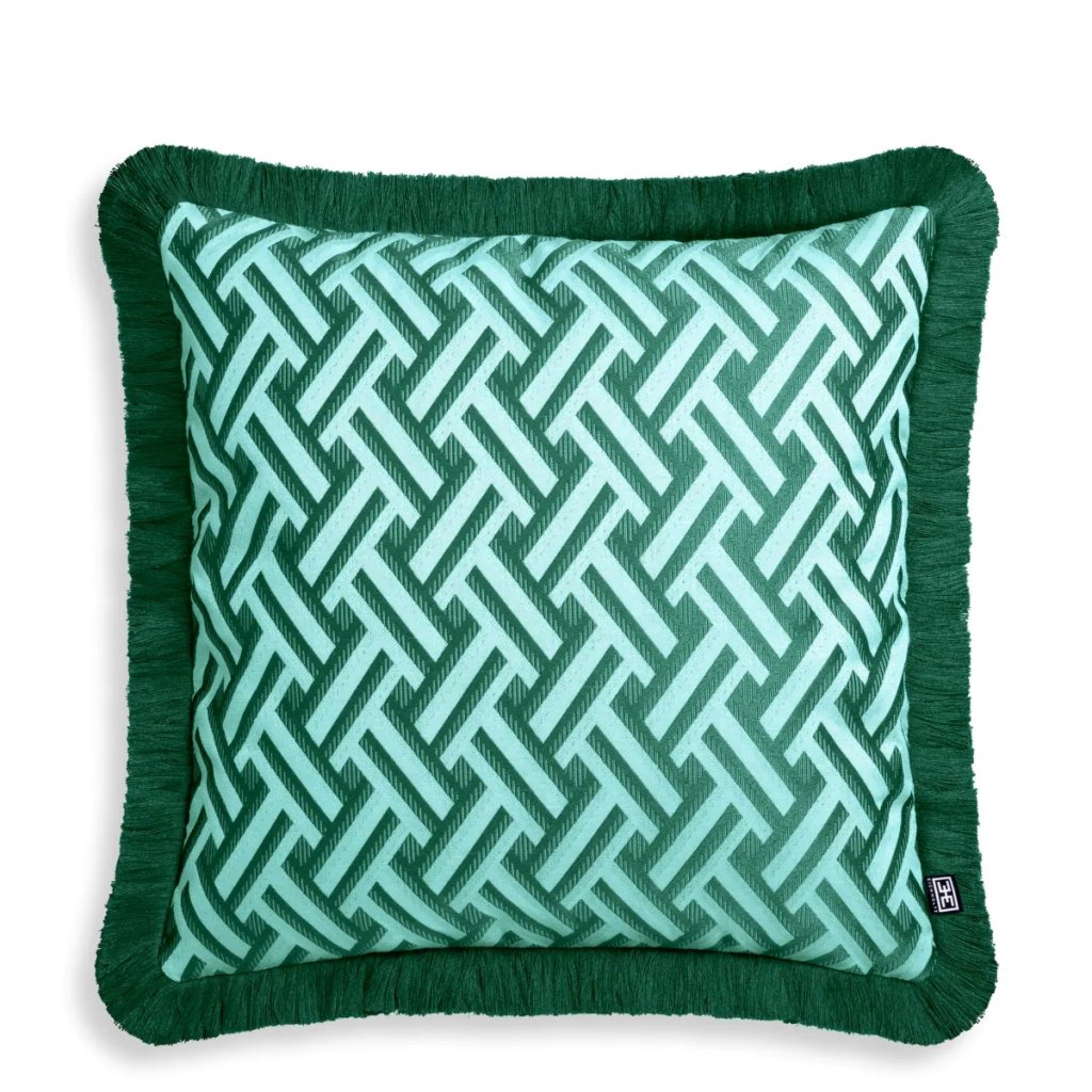 Perna decorativa design LUX Doris S green, 50x50cm, Perne decorative / Fete de perna moderne pentru decor canapea living si pat dormitor⭐ modele de lux deosebite✅ pufoase de catifea, blana, vintage, ideale pt camera de zi si o sufragerie eleganta❗ ➽ www.evalight.ro.  a