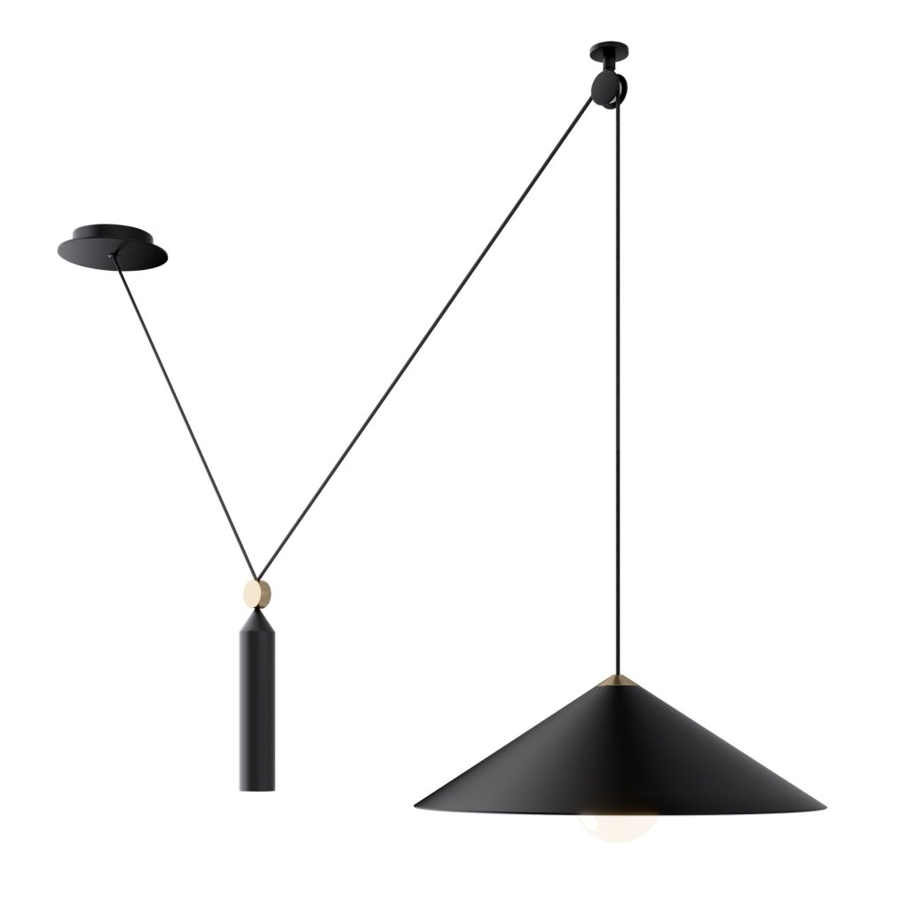 Pendul design tehnic Peso negru, Pendule / Lustre suspendate moderne, LED⭐ modele elegante pentru bucatarie, living dormitor.✅DeSiGn decorativ unic!❤️Promotii lampi❗ ➽www.evalight.ro. Alege corpuri de iluminat suspendate pt interior stil modern, suspensii de tip pendule cu cristale, abajur material textil, lemn, metal, sticla, bec tip lumanare Edison sau LED, ieftine si de lux, calitate deosebita la cel mai bun pret. a