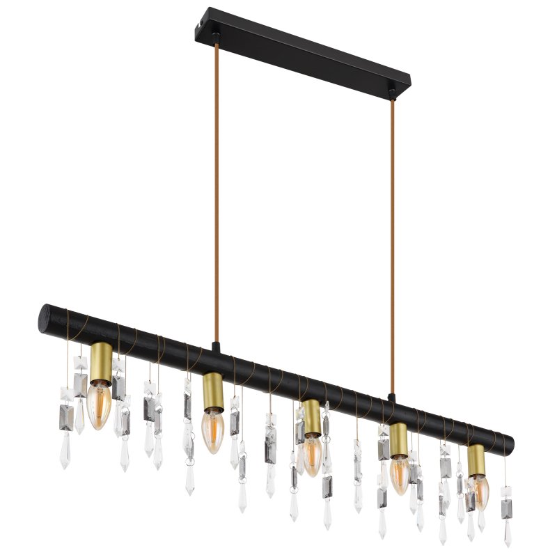 Lustra suspendata design modern Kira I negru, Pendule / Lustre suspendate moderne, LED⭐ modele elegante pentru bucatarie, living dormitor.✅DeSiGn decorativ unic!❤️Promotii lampi❗ ➽www.evalight.ro. Alege corpuri de iluminat suspendate pt interior stil modern, suspensii de tip pendule cu cristale, abajur material textil, lemn, metal, sticla, bec tip lumanare Edison sau LED, ieftine si de lux, calitate deosebita la cel mai bun pret. a