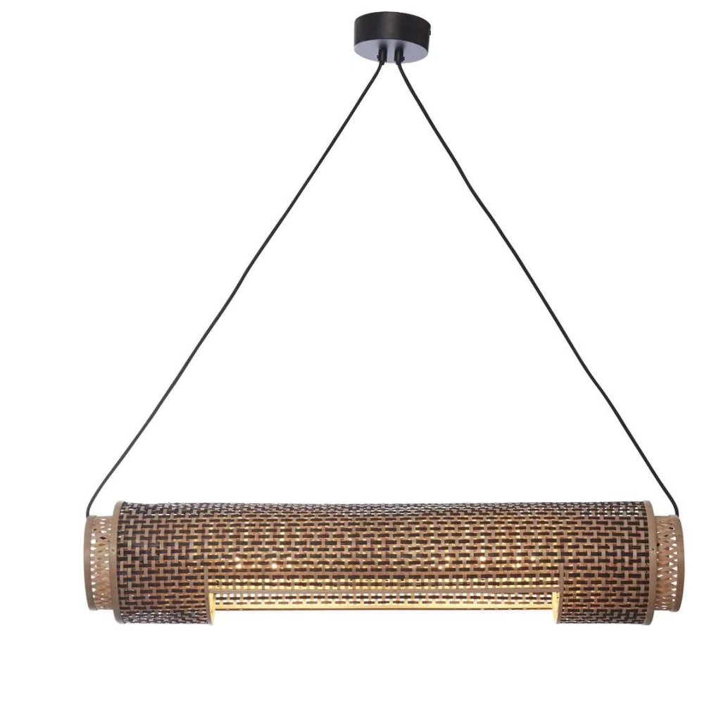 Lustra eco din bambus Bhutan cilinder 85cm, bl/nat, Pendule / Lustre suspendate moderne, LED⭐ modele elegante pentru bucatarie, living dormitor.✅DeSiGn decorativ unic!❤️Promotii lampi❗ ➽www.evalight.ro. Alege corpuri de iluminat suspendate pt interior stil modern, suspensii de tip pendule cu cristale, abajur material textil, lemn, metal, sticla, bec tip lumanare Edison sau LED, ieftine si de lux, calitate deosebita la cel mai bun pret. a