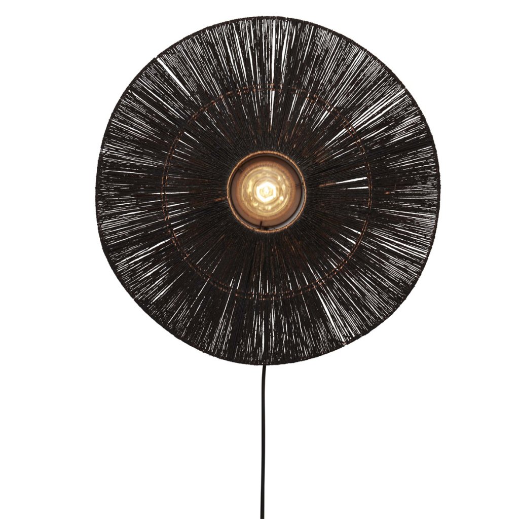 Aplica de perete eco din iuta Iguazu L disc 55cm, bl, Aplice rustice, lemn⭐ modele de perete pentru iluminat interior.✅Design decorativ în stil rustic!❤️Promotii lampi❗ ➽www.evalight.ro. Alege corpuri de iluminat rustice de tip aplica de perete sau tavan pentru casa, ieftine si de lux, calitate la cel mai bun pret. a