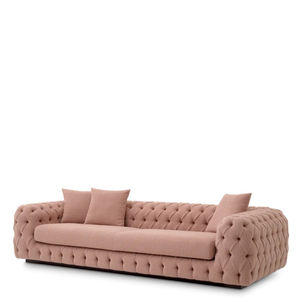 Canapea fixa design LUX Piccadilly, Boucle vintage pink, Canapele / Coltare moderne, extensibile⭐ modele de lux elegante tapitate cu catifea pentru living si dormitor.❤️Promotii canapele, coltare sufragerie❗ ➽ www.evalight.ro. Alege canapele tip coltar, pat extensibil tapitat cu stofa chesterfield, piele naturala (ecologica), material textil, cu spatar inalt, saltea cu spuma de memorie, arcuri relaxa, picioare si brate din lemn, metalice, mici si mari pt set fotolii, clasice in stil baroc, scandinave, vintage retro, industrial, pt camera de zi, ieftine si de calitate deosebita la cel mai bun pret. a