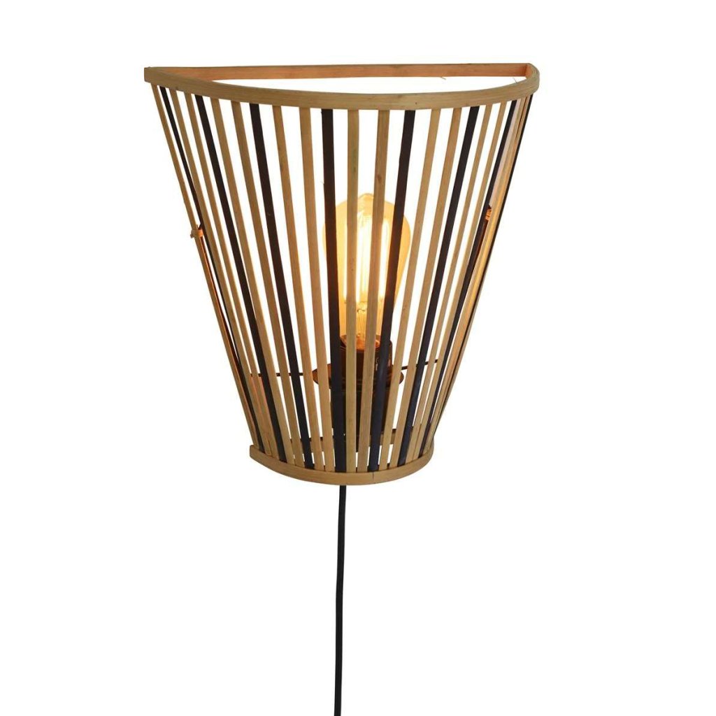 Aplica de perete eco din bambus Merapi tapered 30cm, bl/nat, Aplice de perete moderne, LED⭐ modele potrivite pentru iluminat living dormitor, bucatarie, hol.✅DeSiGn decorativ actual unic!❤️Promotii lampi❗ ➽www.evalight.ro. Alege corpuri de iluminat interior elegante de tip lustre aplicate de perete si tavan pt camere casa, ieftine si de lux, calitate deosebita la cel mai bun pret. a