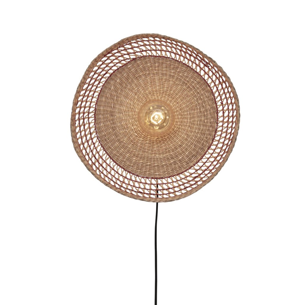 Aplica de perete eco din iarba de mare Pantanal, nat/red, Corpuri de iluminat interior, moderne⭐ modele lustre interior pentru living, dormitor, bucatarie, baie.✅DeSiGn decorativ de lux!❤️Promotii lampi❗ ➽www.evalight.ro. Alege Corpuri de iluminat interior elegante in stil modern, suspendate sau aplicate de tavan si perete, ieftine de calitate deosebita la cel mai bun pret.
 a