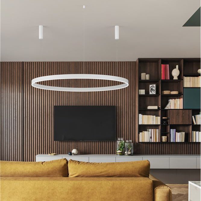 Lustra LED XXL dimabila design circular MOTIF CCT 150cm, Lustre LED, moderne⭐ modele pendule pentru iluminat dormitor, living, bucatarie.✅DeSiGn decorativ unic!❤️Promotii lampi LED❗ ➽ www.evalight.ro. Alege corpuri de iluminat cu LED suspendate pt interior, suspensii elegante de lux cu cristale (becuri cu leduri si module LED integrate cu lumina calda, naturala sau rece), ieftine de calitate deosebita la cel mai bun pret.  a