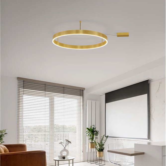 Lustra/Plafoniera LED dimabila design circular MOTIF bronz 80cm, Corpuri de iluminat interior LED⭐ modele lustre interior LED pentru living, dormitor, bucatarie, baie.✅DeSiGn decorativ de lux!❤️Promotii lampi LED❗ ➽www.evalight.ro. Alege Corpuri de iluminat interior LED elegante in stil modern, suspendate sau aplicate de tavan si perete, ieftine de calitate deosebita la cel mai bun pret. a