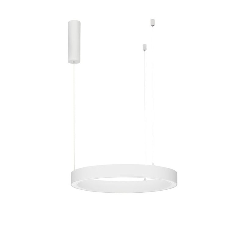 Lustra LED suspendata design circular STING White 60cm, Lustre LED, moderne⭐ modele pendule pentru iluminat dormitor, living, bucatarie.✅DeSiGn decorativ unic!❤️Promotii lampi LED❗ ➽ www.evalight.ro. Alege corpuri de iluminat cu LED suspendate pt interior, suspensii elegante de lux cu cristale (becuri cu leduri si module LED integrate cu lumina calda, naturala sau rece), ieftine de calitate deosebita la cel mai bun pret.  a