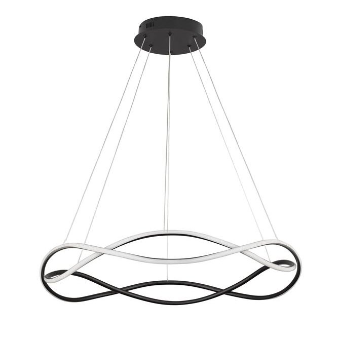 Lustra LED suspendata design modern JINAL Black 88cm, Lustre LED, moderne⭐ modele pendule pentru iluminat dormitor, living, bucatarie.✅DeSiGn decorativ unic!❤️Promotii lampi LED❗ ➽ www.evalight.ro. Alege corpuri de iluminat cu LED suspendate pt interior, suspensii elegante de lux cu cristale (becuri cu leduri si module LED integrate cu lumina calda, naturala sau rece), ieftine de calitate deosebita la cel mai bun pret.  a