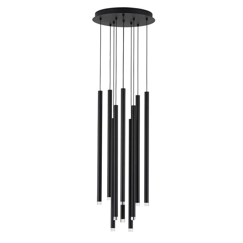 Lustra cu 10 pendule LED design tubular DANDIA, Promotii lustre, reduceri⭐ corpuri de iluminat, mobila si decoratiuni de interior si exterior.⭕Oferte Pret redus online ➽ www.evalight.ro❗ a