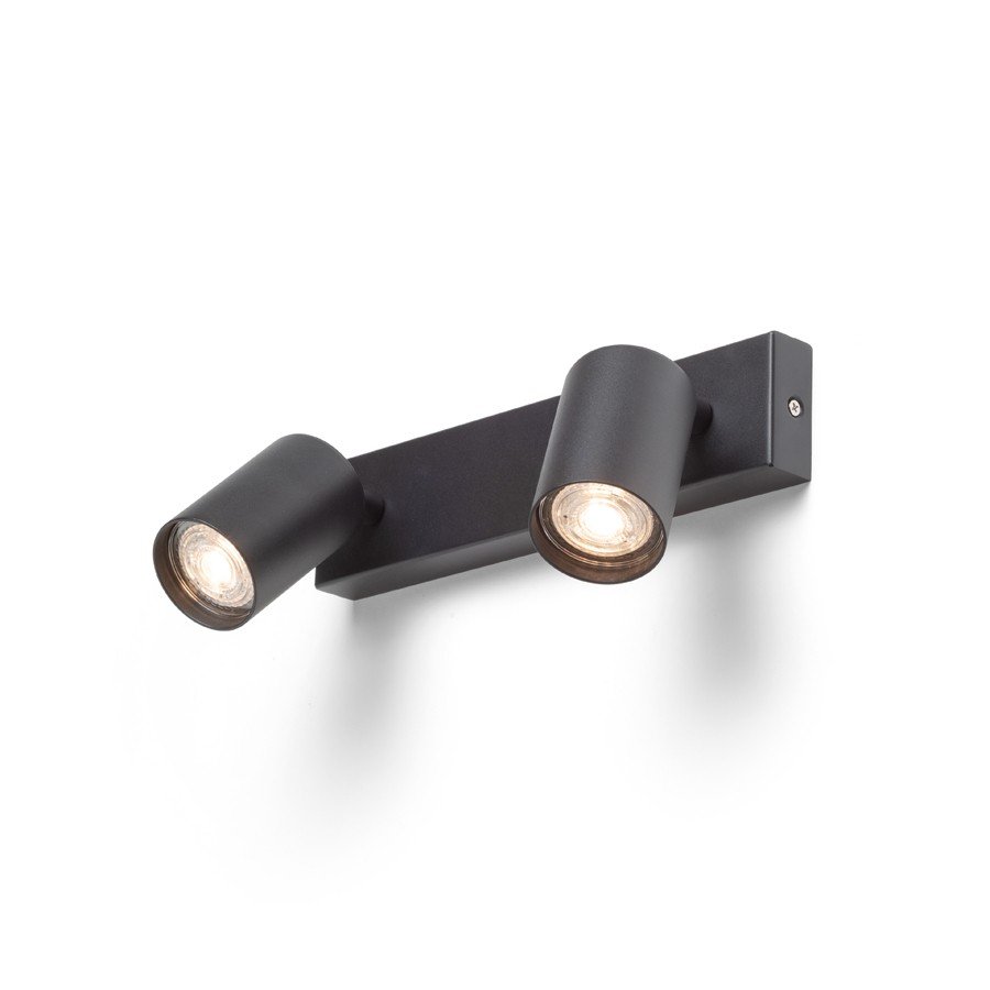 Aplica de perete sau tavan cu 2 spoturi directionabile DUDE II negru, Spoturi aplicate tavan / perete, mobila, LED⭐modele moderne pentru living,dormitor,bucatarie,baie,hol.✅Design decorativ unic!❤️Promotii lampi❗ ➽ www.evalight.ro. Alege corpuri de iluminat interior de tip spot-uri aparente cu LED, (rotunde si patrate), ieftine de calitate la cel mai bun pret. a