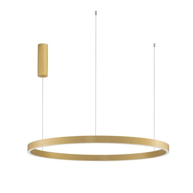 Lustra LED design circular cu iluminat sus si jos ELOWEN auriu, diametru 98cm, Lustre LED, moderne⭐ modele pendule pentru iluminat dormitor, living, bucatarie.✅DeSiGn decorativ unic!❤️Promotii lampi LED❗ ➽ www.evalight.ro. Alege corpuri de iluminat cu LED suspendate pt interior, suspensii elegante de lux cu cristale (becuri cu leduri si module LED integrate cu lumina calda, naturala sau rece), ieftine de calitate deosebita la cel mai bun pret.  a