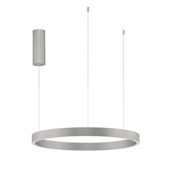 Lustra LED design circular cu iluminat sus si jos ELOWEN argintiu, diametru 60cm, Lustre LED, moderne⭐ modele pendule pentru iluminat dormitor, living, bucatarie.✅DeSiGn decorativ unic!❤️Promotii lampi LED❗ ➽ www.evalight.ro. Alege corpuri de iluminat cu LED suspendate pt interior, suspensii elegante de lux cu cristale (becuri cu leduri si module LED integrate cu lumina calda, naturala sau rece), ieftine de calitate deosebita la cel mai bun pret.  a