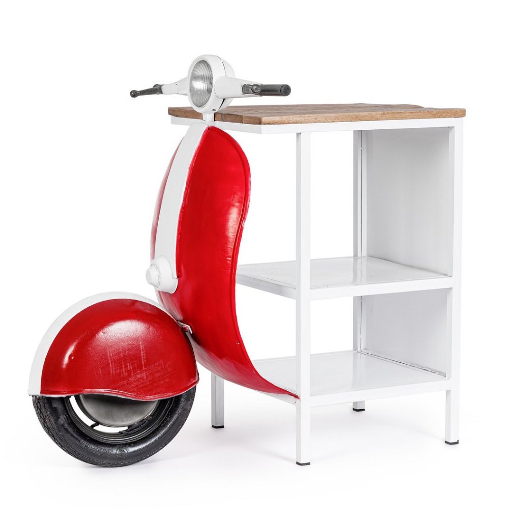 Consola design motocicleta, masa de bar decorativa Vespa rosu, Console / Birouri moderne⭐ modele de lux pentru perete hol, mobila living.❤️Promotii mese consola si birou tip consola❗ ➽ www.evalight.ro. Alege mese tip console din lemn, metal, sticla, cu picioare inalte, cu sertare si rafturi, oglinda: clasice in stil baroc, scandinave, minimalist, vintage retro, industrial, pt intrare casa, ieftine si de calitate deosebita la cel mai bun pret. a