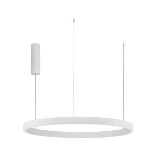 Lustra LED design circular cu iluminat sus si jos ELOWEN alb, diametru 80cm, Lustre LED, moderne⭐ modele pendule pentru iluminat dormitor, living, bucatarie.✅DeSiGn decorativ unic!❤️Promotii lampi LED❗ ➽ www.evalight.ro. Alege corpuri de iluminat cu LED suspendate pt interior, suspensii elegante de lux cu cristale (becuri cu leduri si module LED integrate cu lumina calda, naturala sau rece), ieftine de calitate deosebita la cel mai bun pret.  a