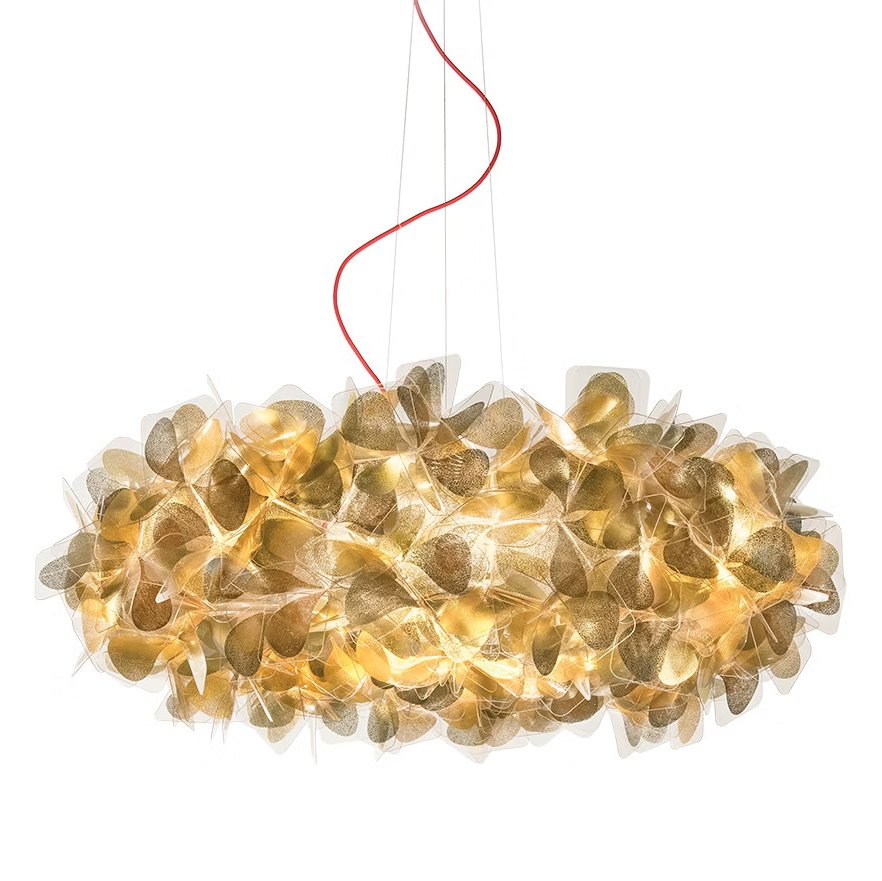 Lustra design unicat realizata manual Clizia Mama Non Mama Gold, 78cm, Pendule / Lustre suspendate moderne, LED⭐ modele elegante pentru bucatarie, living dormitor.✅DeSiGn decorativ unic!❤️Promotii lampi❗ ➽www.evalight.ro. Alege corpuri de iluminat suspendate pt interior stil modern, suspensii de tip pendule cu cristale, abajur material textil, lemn, metal, sticla, bec tip lumanare Edison sau LED, ieftine si de lux, calitate deosebita la cel mai bun pret. a