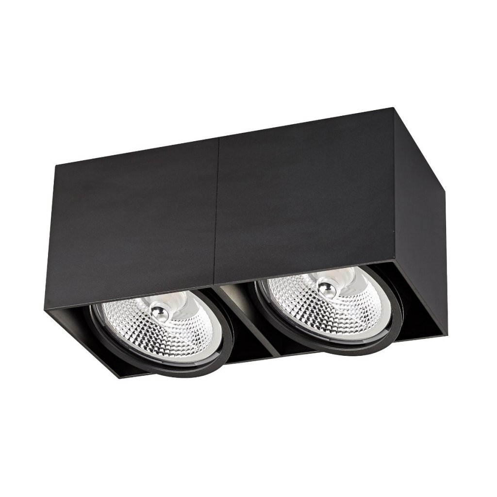 Spot aplicat modern BOX 2 negru, Spoturi aplicate tavan / perete, mobila, LED⭐modele moderne pentru living,dormitor,bucatarie,baie,hol.✅Design decorativ unic!❤️Promotii lampi❗ ➽ www.evalight.ro. Alege corpuri de iluminat interior de tip spot-uri aparente cu LED, (rotunde si patrate), ieftine de calitate la cel mai bun pret. a