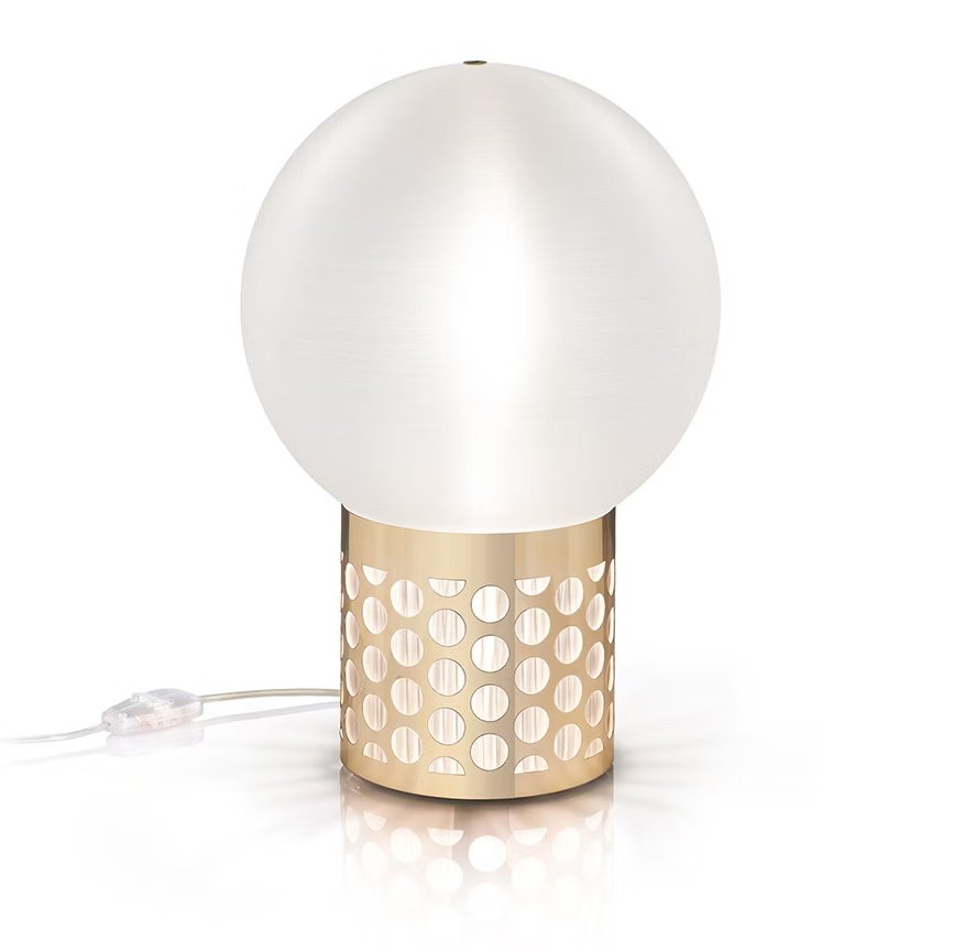 Veioza design Glam Retro realizata manual Atmosfera Medium Gold, Corpuri de iluminat interior, moderne⭐ modele lustre interior pentru living, dormitor, bucatarie, baie.✅DeSiGn decorativ de lux!❤️Promotii lampi❗ ➽www.evalight.ro. Alege Corpuri de iluminat interior elegante in stil modern, suspendate sau aplicate de tavan si perete, ieftine de calitate deosebita la cel mai bun pret.
 a